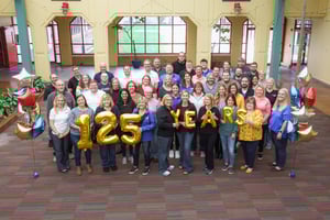 Honoring 125 Years Together: A portion of Boyce's team stands together, representing the heart of Boyce Systems' legacy and our commitment to serving Hoosier communities for generations. They are celebrating the past, present, and an exciting future ahead.